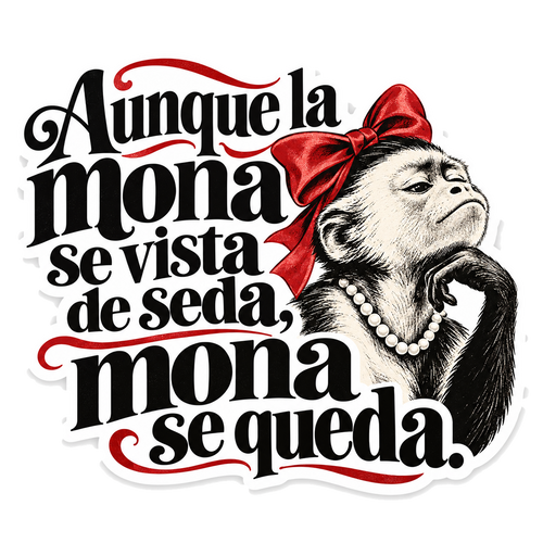 Aunque la mona se vista de seda, mona se queda.