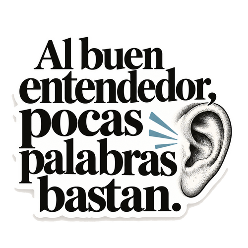 Al buen entendedor, pocas palabras bastan.