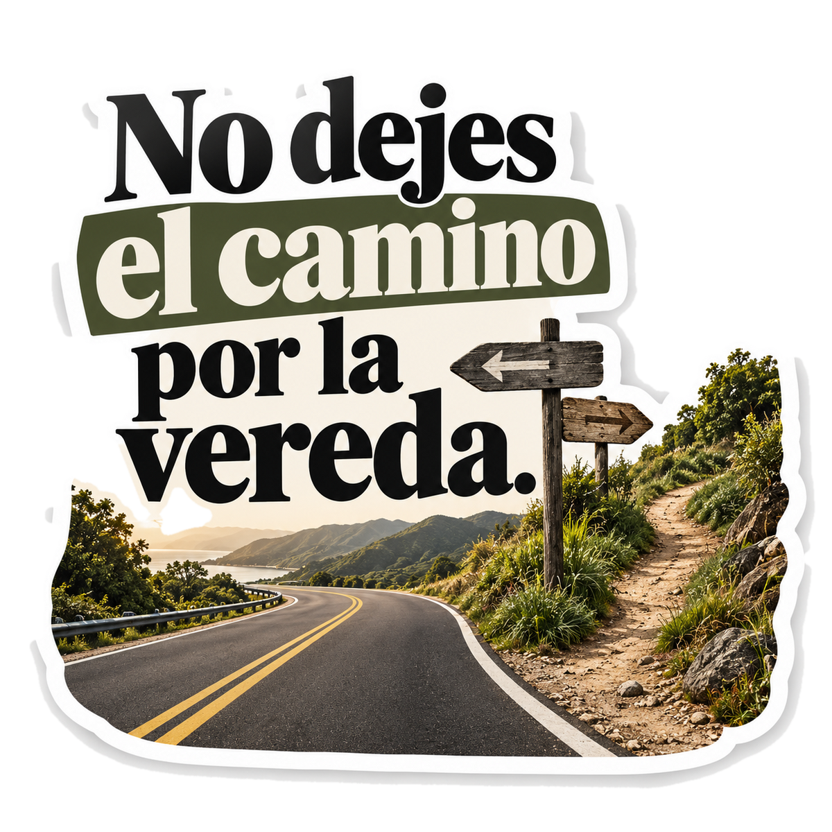 No dejes el camino por la vereda.