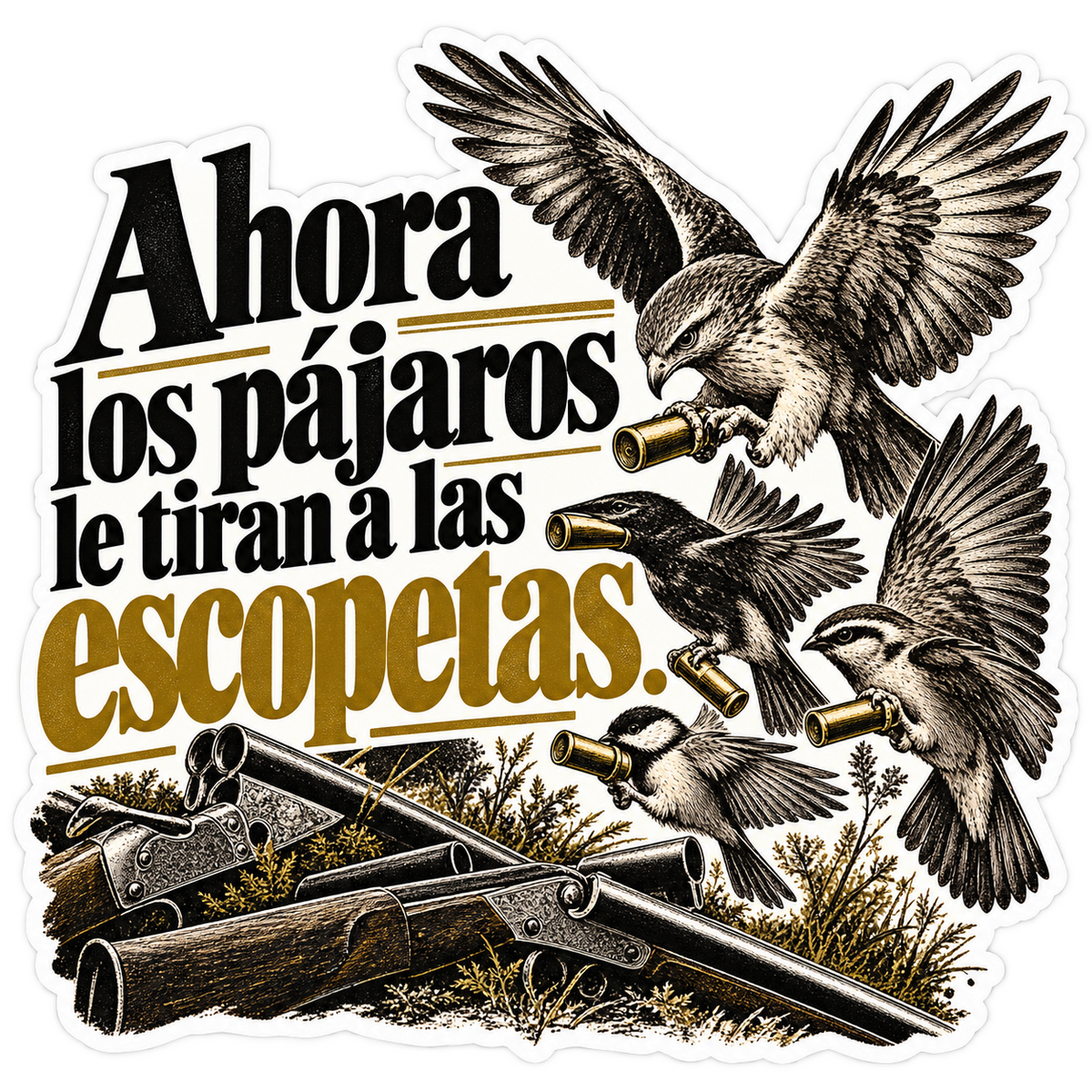 Ahora los pájaros le tiran a las escopetas.