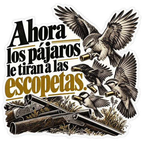 Ahora los pájaros le tiran a las escopetas.