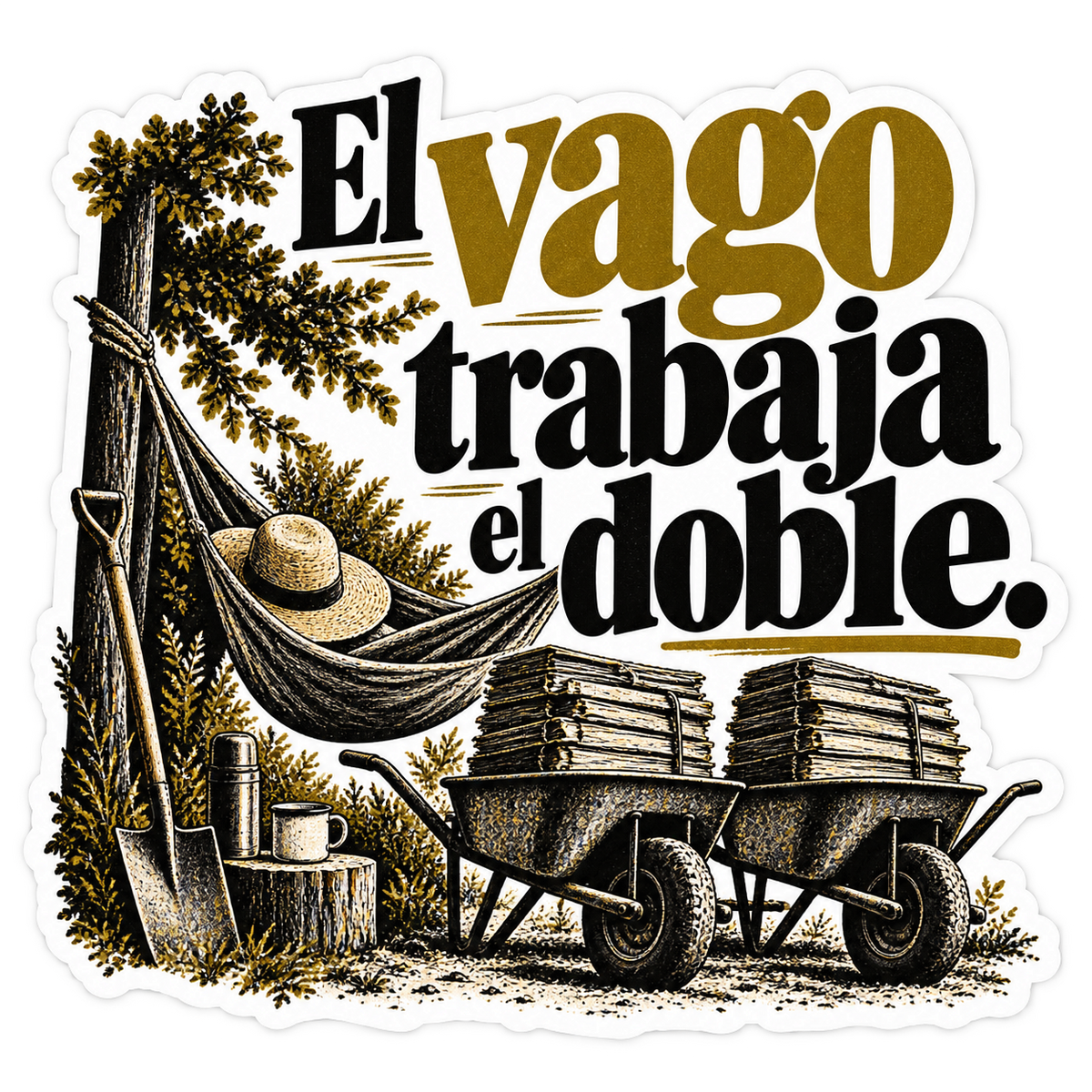 El vago trabaja el doble.