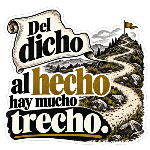 Del dicho al hecho hay mucho trecho.