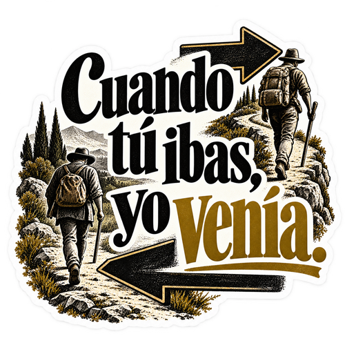 Cuando tú ibas, yo venía.