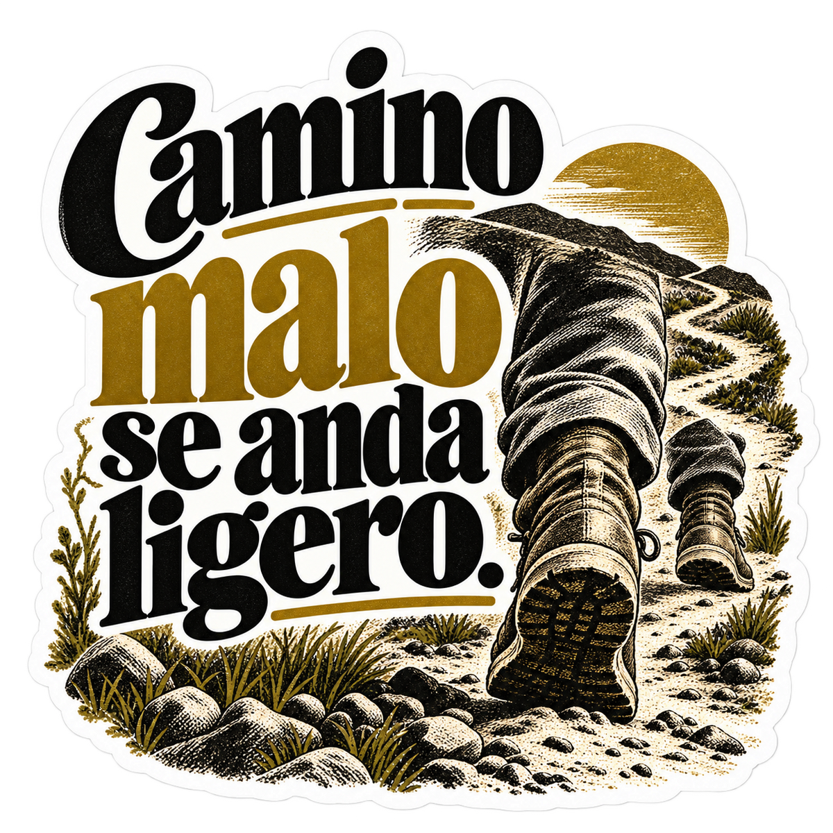Camino malo se anda ligero.