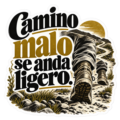 Camino malo se anda ligero.