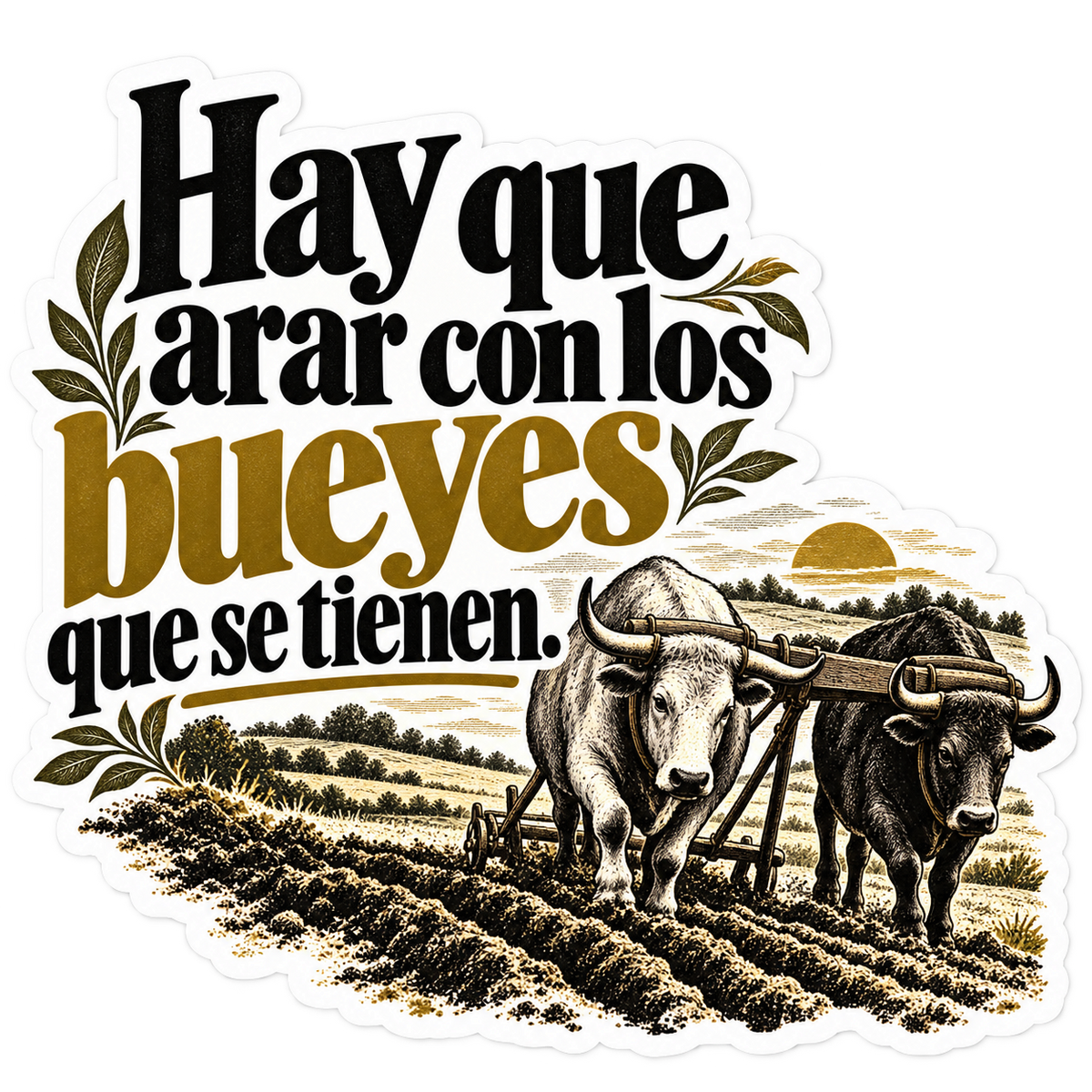 Hay que arar con los bueyes que se tienen.