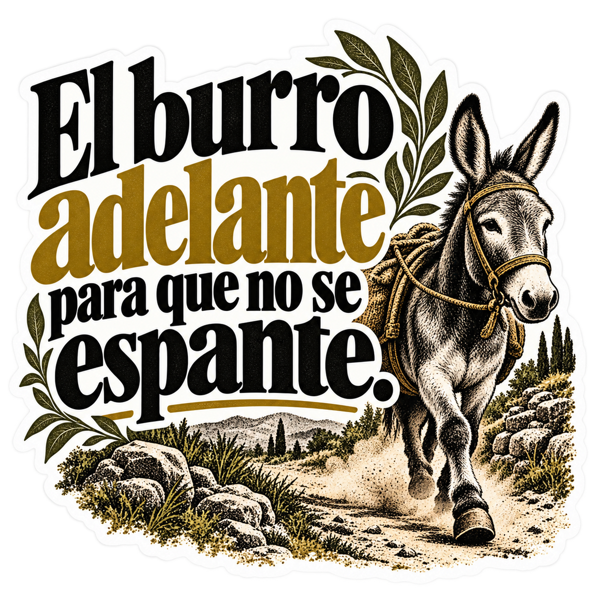 El burro adelante para que no se espante.