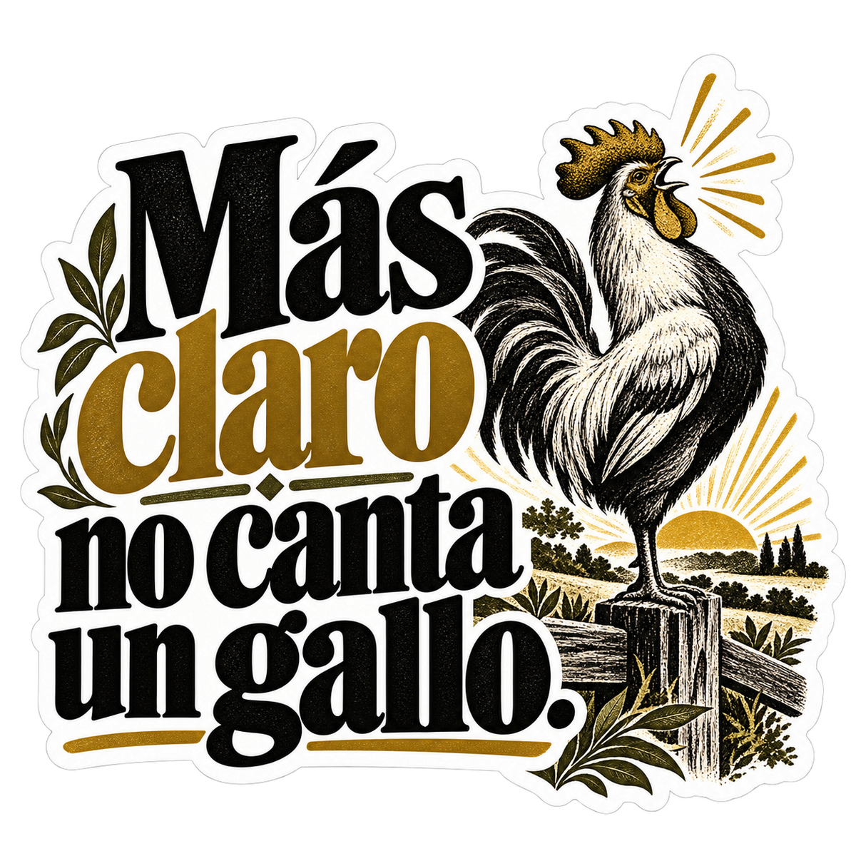 Más claro no canta un gallo.