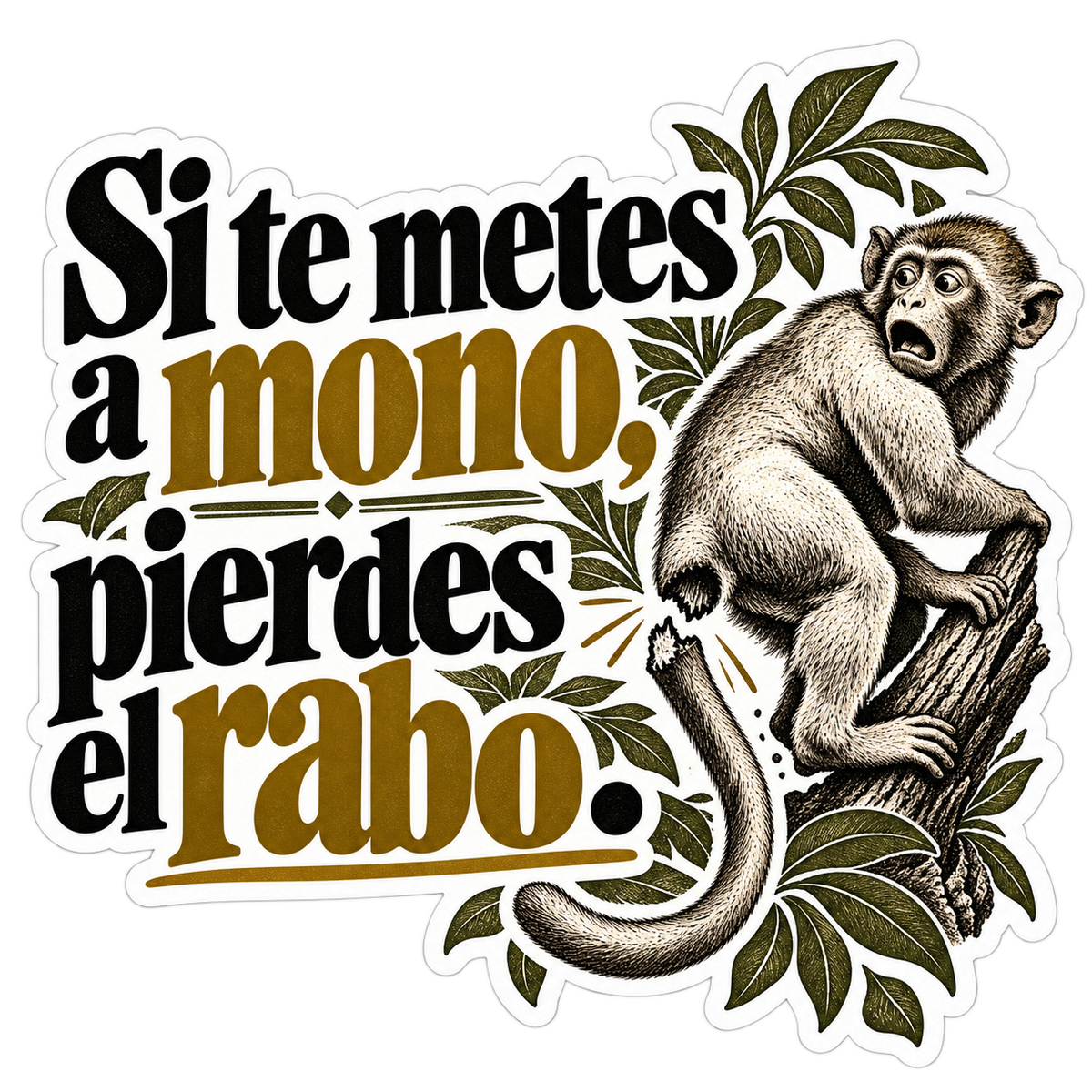 Si te metes a mono, pierdes el rabo.